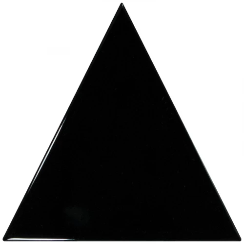 Плитка керамическая Equipe Сцале Трианголо Блацк / Scale Triangolo Black глянцевая черная 23821 12,4х10,8 см