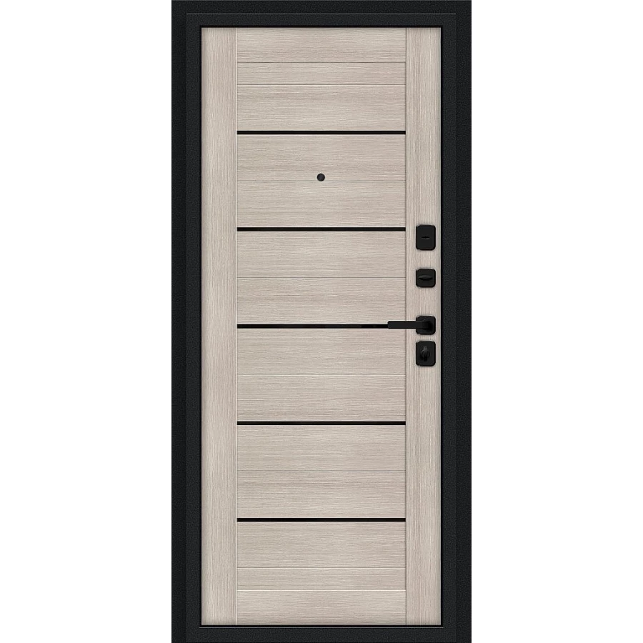 Входная дверь Bravo Райт/SBlack 205x96 Pecan/Cappuccino Melinga правое открывание