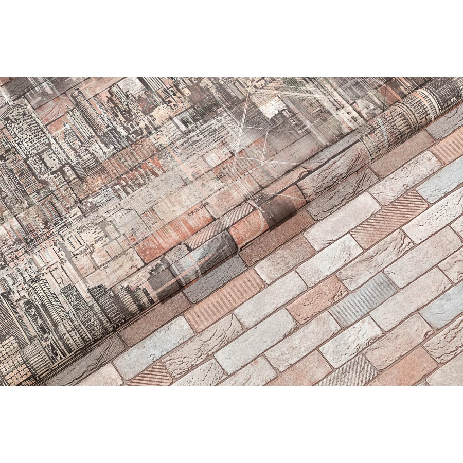 Обои флизелиновые Palitra Life Manhattan коричневые PL71815-25 1,06х10,05 м