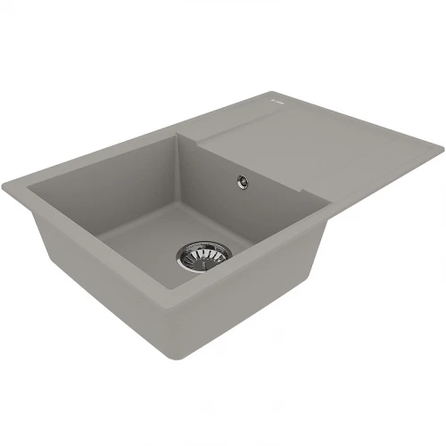 Кухонная мойка Lemark Imandra 760 врезная прямоугольная с крылом из кварцгранита цвет Грей 9910027
