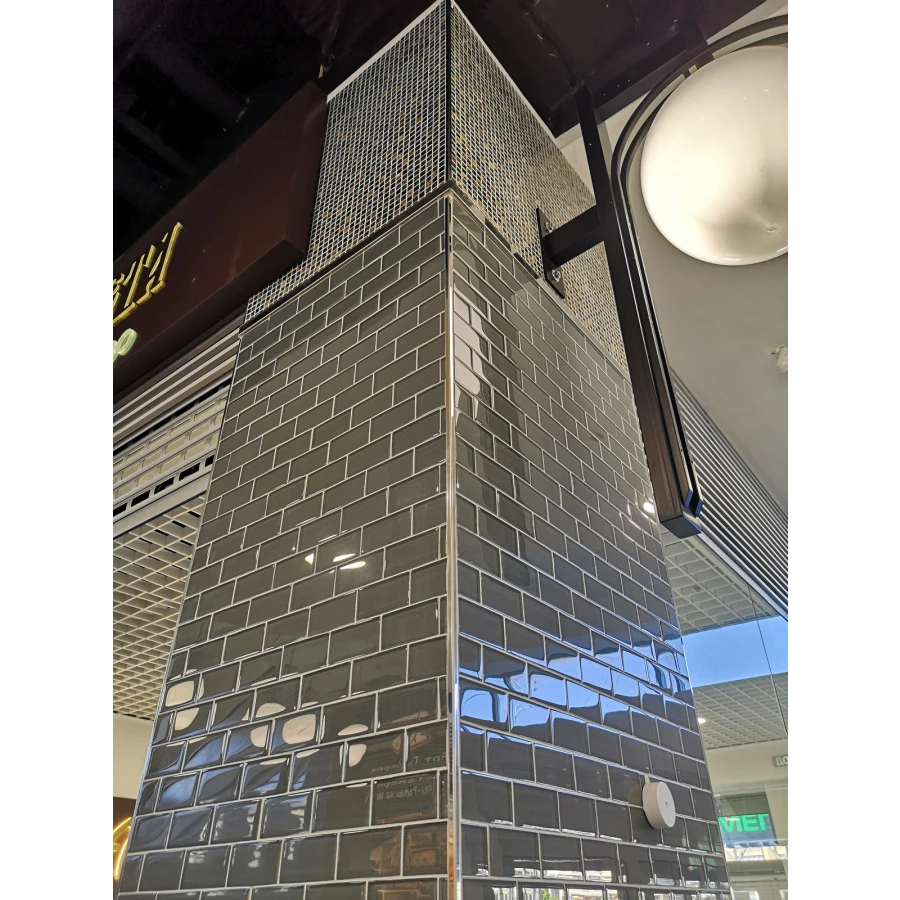 Стеклянная мозаика Caramelle Mosaic Mattoni Grigio серый 30x30 см