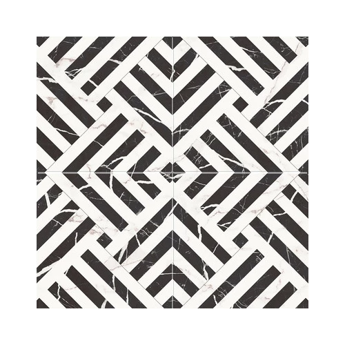 Керамогранит Etili Seramik Apollon Charcoal Black Pre-cut черный 45x45 см