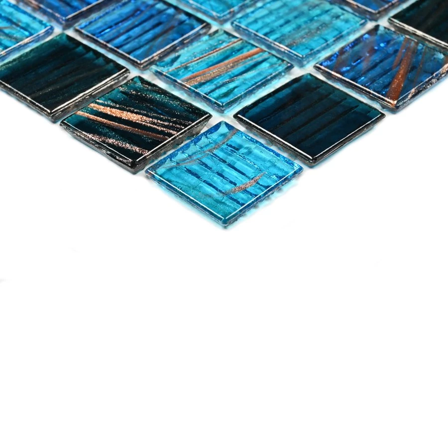 Мозаика Bonaparte Стеклянная мозаика Navigator 20х20 глянцевая синяя 32,7х32,7 см