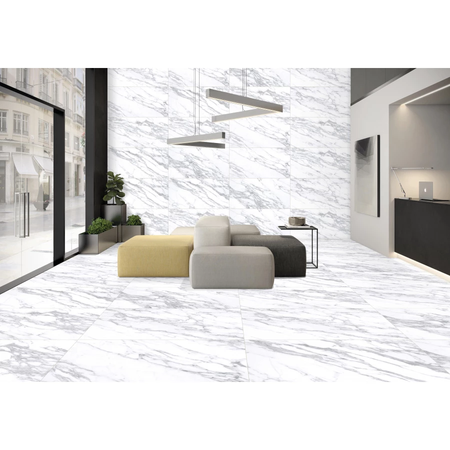 Керамогранит lamore Ceramic Carving 60х120 Calacatta Bianco матовый карвинг белый 60/120-014 120х60 см