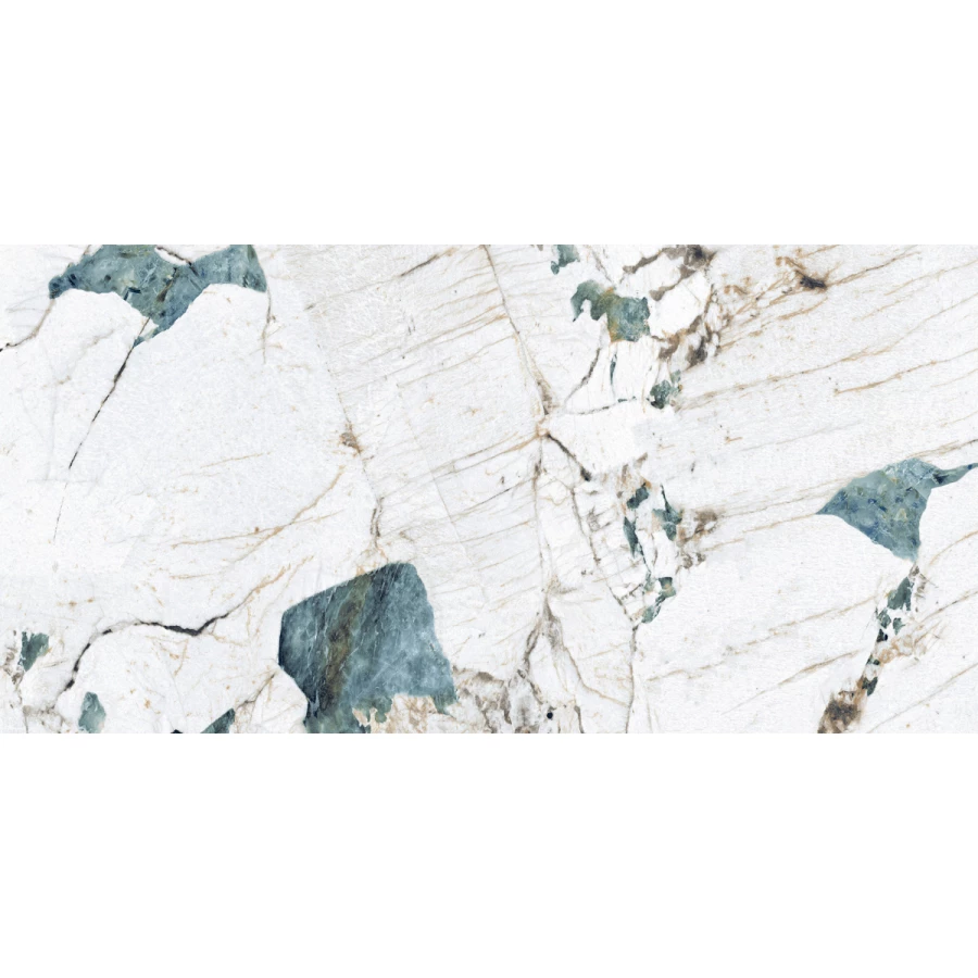 Керамогранит Crackstone Aqua лаппатированный шайн бирюзовый 120х60 см