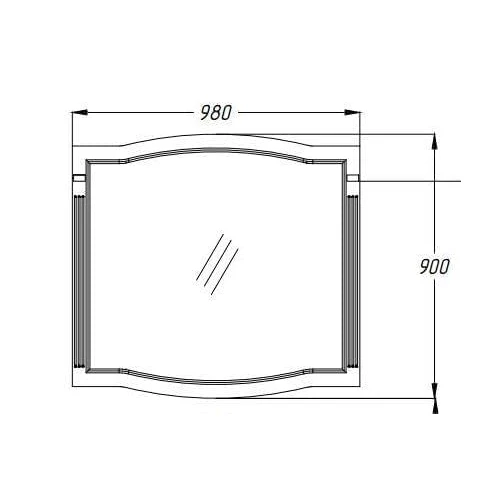 Зеркало Opadiris Лаура 100 белый без патины Z0000012819
