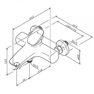 Смеситель для ванны и душа Am Pm Spirit V2.0 F70A10000