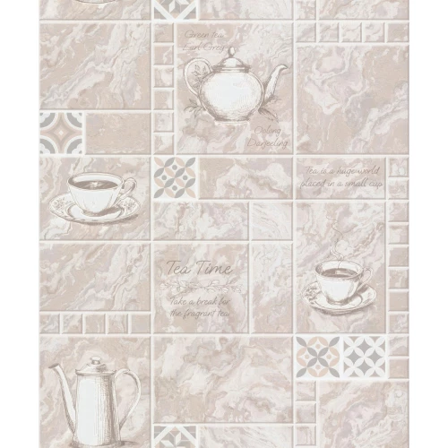 Обои виниловые Palitra Home Tea Time HomeColor коричневые HC11060-28 0,53х10,05 м