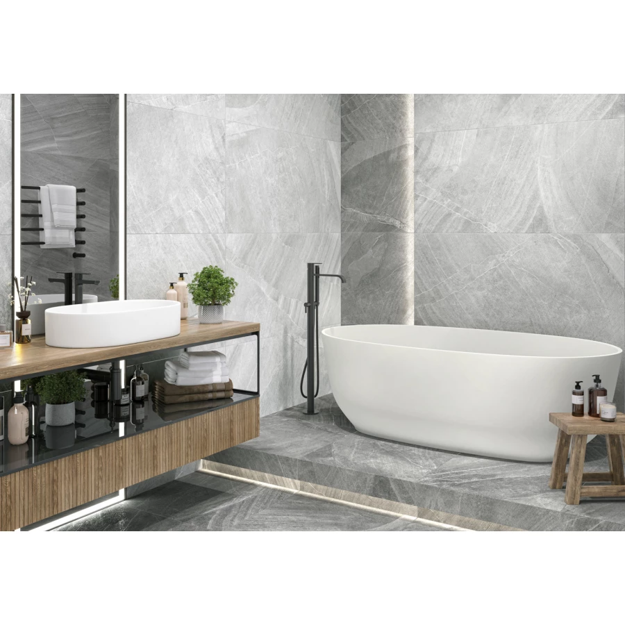 Керамогранит Delacora Rock Steel матовый 2 шт в уп 41.76 м в пал D120204M 120х60х0,95 см