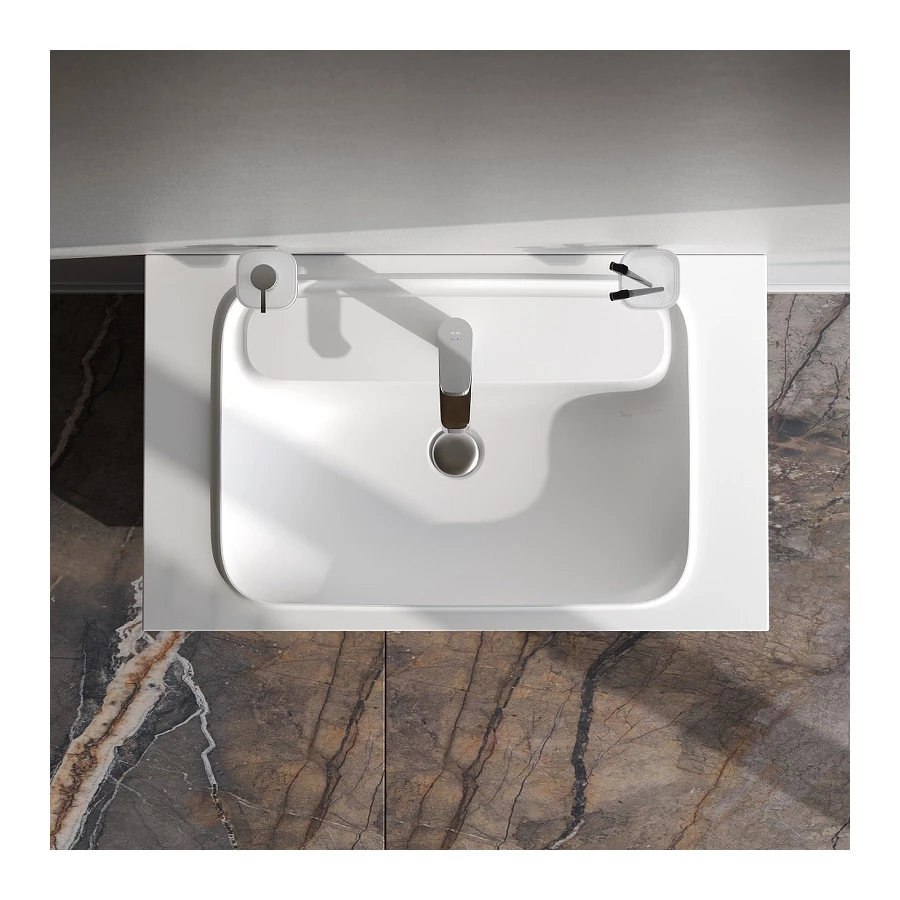 База под раковину Am Pm Func с нишей и 1 ящиком белый глянец универсальная M8FFUX0801WG 80 см