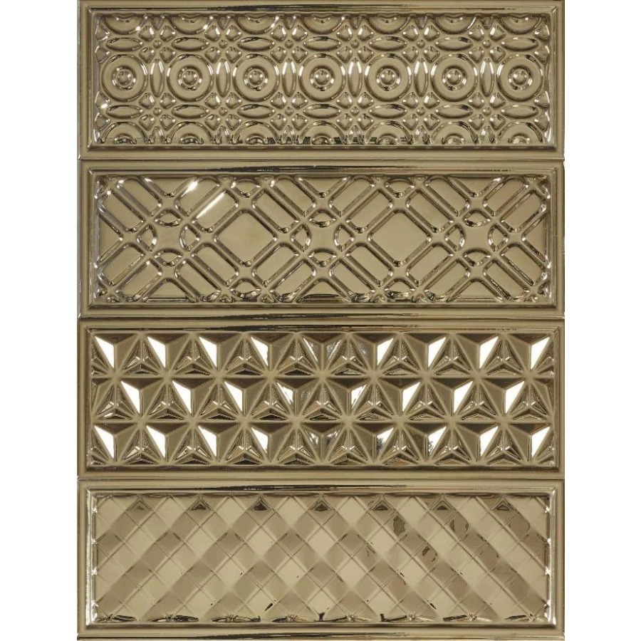 Декор Heralgi Garden Dec Geometry PVD Oro HRL000018 30х10 см