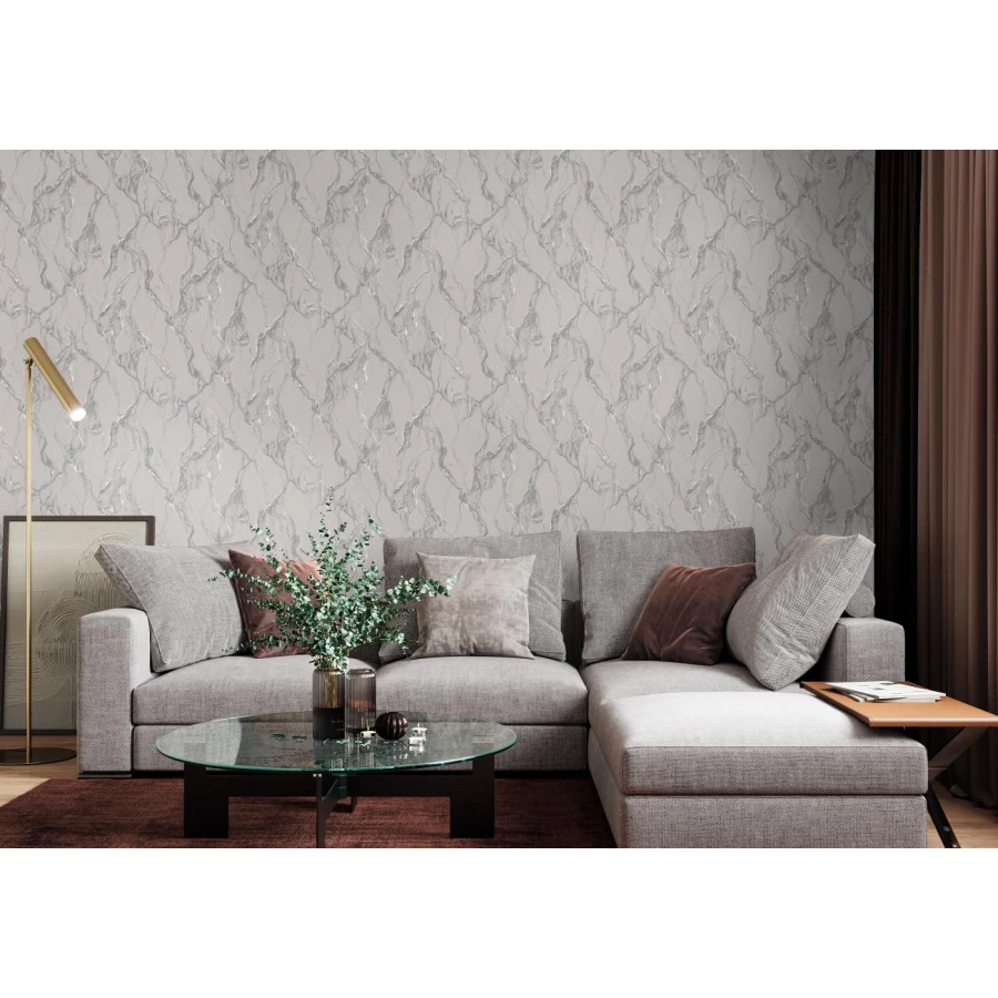 Обои флизелиновые Palitra Trend Trend Glam TrendColor серые TC72289-25 1,06х10,05 м