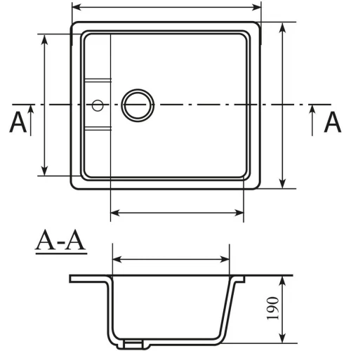 Мойка из искусственного мрамора Mixline ML-GM28 533505 44,5x50 см