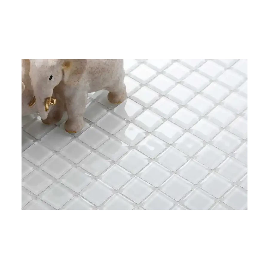 Мозаика Crystal Mosaic Crystal Super White Glossy 2,5x2,5x0,4 глянцевая белая CP8831 29,8x29,8 см