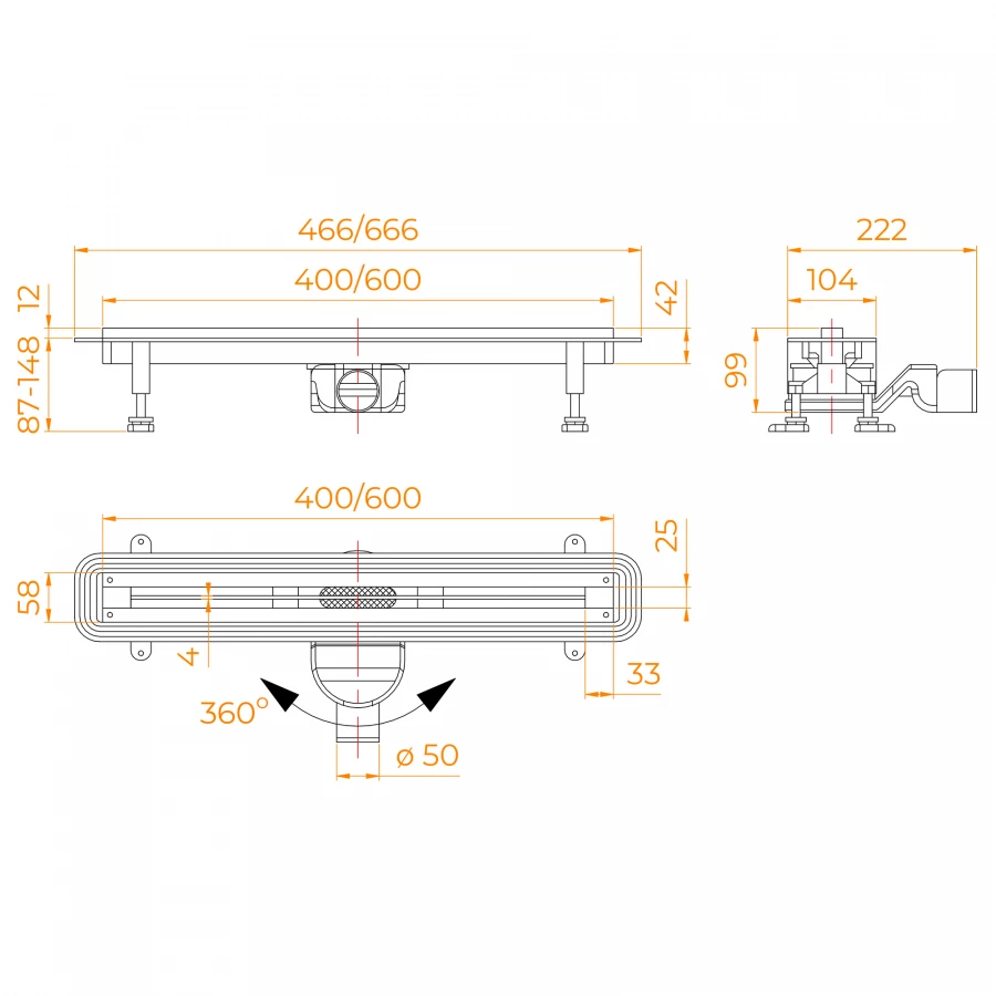 Душевой трап RGW SDR-56 79215640-01 40 см