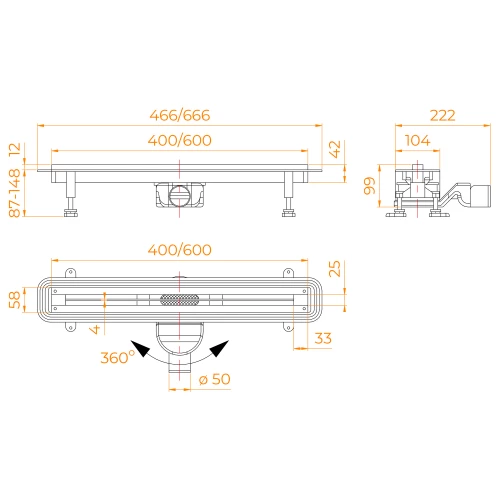 Душевой трап RGW SDR-56 79215640-01 40 см