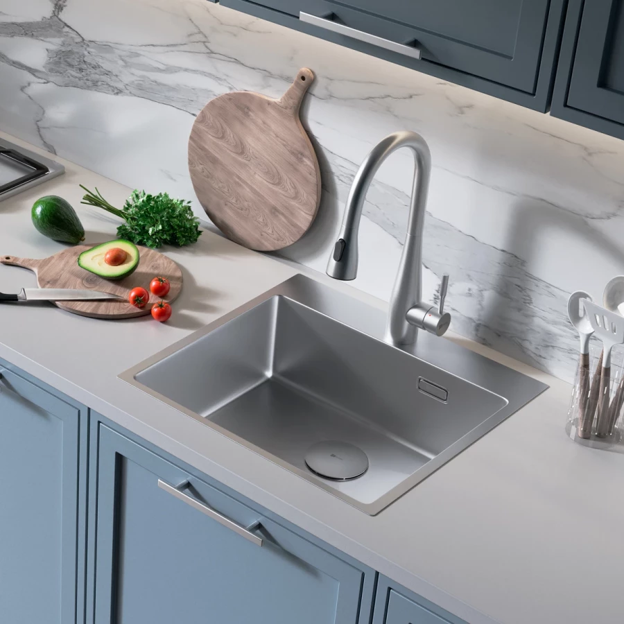 Кухонная мойка Lemark Janga 540 прямоугольная из нержавеющей стали сталь 9937109