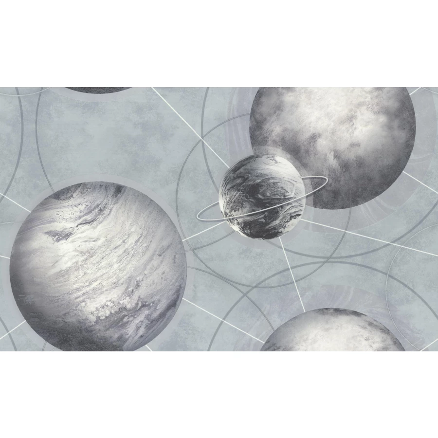 Обои флизелиновые Palitra Home HomeColor Planets серые HC71987-64 1,06х10,05 м