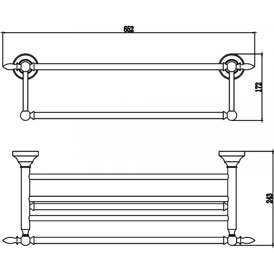 Полка для полотенец Savol 68b S-06845B 60 см