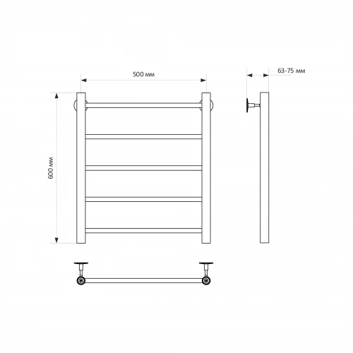 Полотенцесушитель водяной Mixline Vega ML-556283 60х50 см
