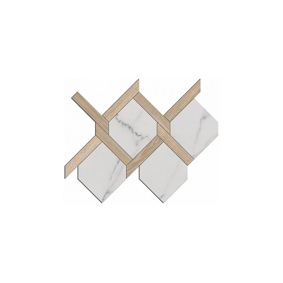 Декор Kerama Marazzi Монте Тиберио наборный белый 49,5х40,2 см