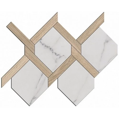 Декор Kerama Marazzi Монте Тиберио наборный белый 49,5х40,2 см