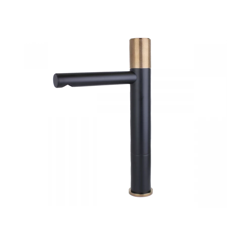 Смеситель высокий Bronze de Luxe Avangarde 2030MH черный, розовое золото