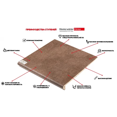 Ступень угловая Westerwalder Atrium Scotch Eckflorentiner 243155515/WKS31130 E 32x32 см