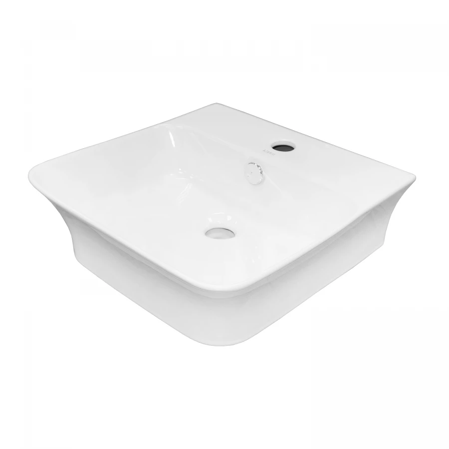 Раковина накладная Azario квадратная белый глянец AZ-2257 41х41х12.5 см