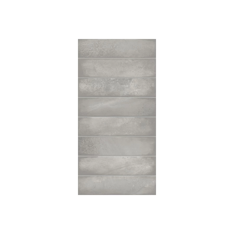 Плитка настенная Azori Bricks Gris глянцевая серая 1,79 м2 00-00109499 63х31,5 см