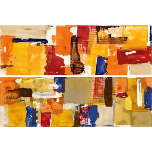 Декор Imola Ceramica Shades Patch Sun Mix блестящий красный 60x20 см