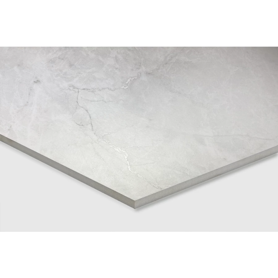 Керамогранит Creanza Ferrol White Matt Glossy матовый с глянцевым эффектом светло-серый CZ-GL05-B 160х80 см