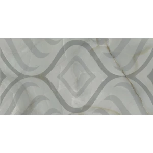 Плитка настенная Primavera Меоланс Декор светлый серый глянец TP3665H 60х30 см