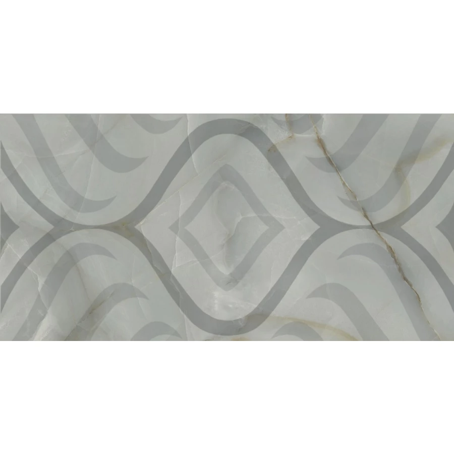 Плитка настенная Primavera Меоланс Декор светлый серый глянец TP3665H 60х30 см