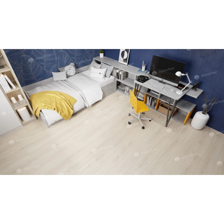 Ламинат Alpine Floor by Classen Aqua Life древесная структура Дуб Петербург LF103-04 33 класс 8 мм 1.97 кв.м 128.5х19.2 см