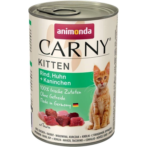 Консервы для котят Animonda carny kitten с говядиной, курицей и кроликом 1/83713 400 г