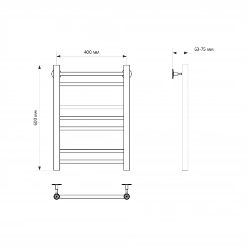 Полотенцесушитель водяной Mixline Vega ML-556291 60х40 см