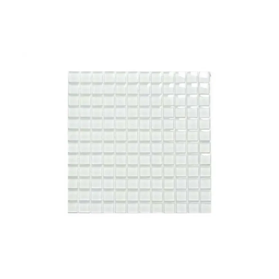 Мозаика Crystal Mosaic Crystal Super White Glossy 2,5x2,5x0,4 глянцевая белая CP8831 29,8x29,8 см