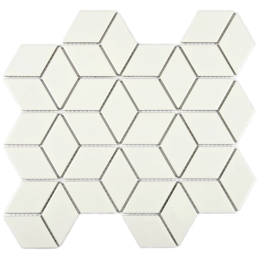 Мозаика Bonaparte Керамогранитная мозаика Medina white 48х48 белая 30,6х26,45 см