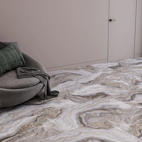 Керамогранит Neodom Luxury Arabesque Grey Polished глянцевый серый N20352 120x60 см