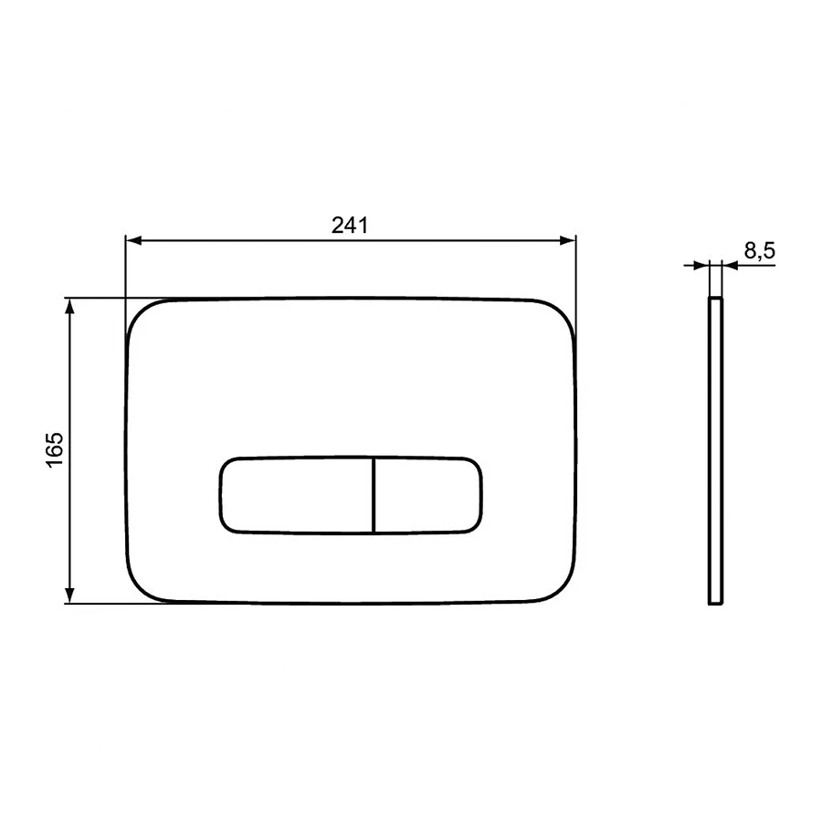 Кнопка смыва Ideal Standard Oleas матовый хром R0123JG