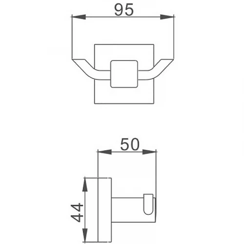 Крючок Haiba двойной черный HB8905-2