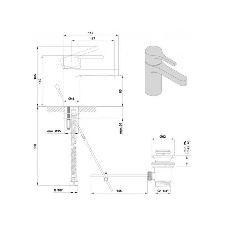 Смеситель для раковины Gala Silk G3896