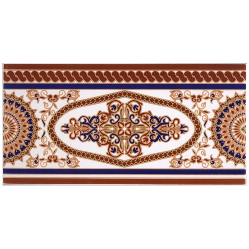 Плитка настенная Cas Ceramica Azahar Tunez Cenefa глянцевая бордовая 28х14 см