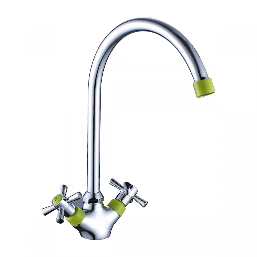 Смеситель для кухни Decoroom DR51 DR51028-Green хром зеленый