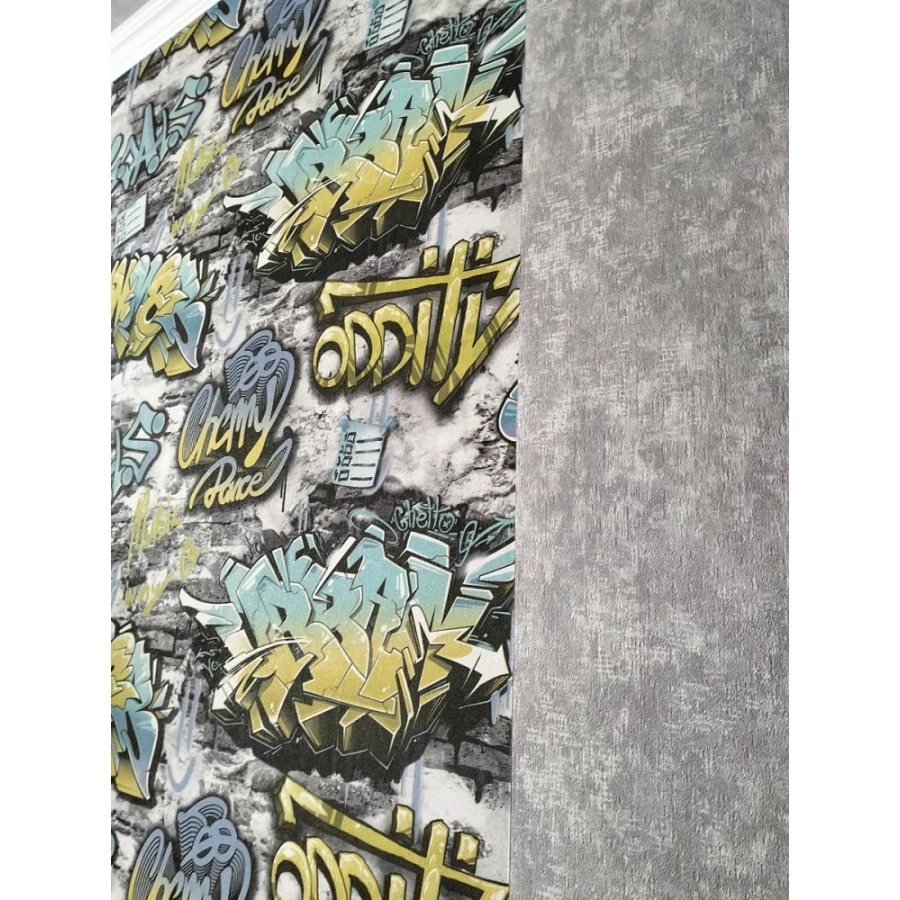 Обои флизелиновые Palitra Home HomeColor Daim зеленые HC71906-44 1.06х10.05 м