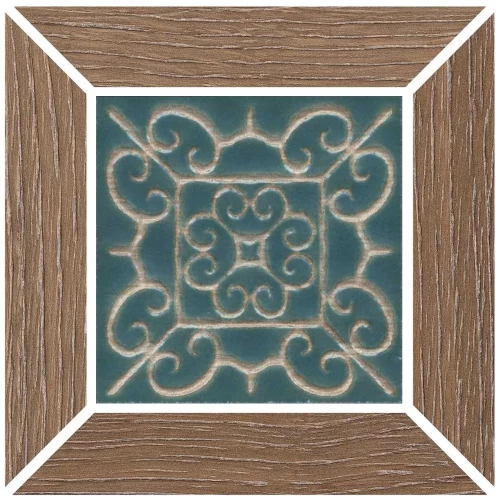 Вставка Kerama Marazzi Тровазо наборная матовая карамельная ID157 13x13 см