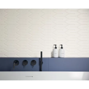 Плитка настенная Ceramika Paradyz Nightwish Bianco B Struktura Rekt 25x75