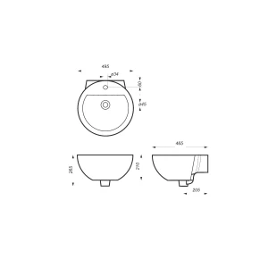 Умывальник Sanita Luxe Art ARTSLWB01 49.5x46.5 см