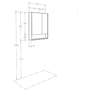 Зеркальный шкаф Aquaton Сканди 70 белый 1A252202SD010 70x85 см